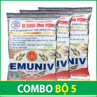 Chế phẩm vi sinh emuniv ủ rác thải hữu cơ, cá làm phân 5 GÓI