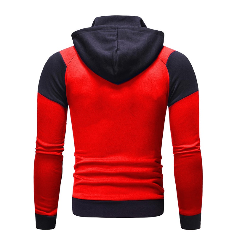 Áo Khoác Hoodie Dày Dặn Phối Hai Khóa Kéo Thời Trang Mùa Đông Cho Nam