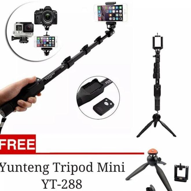 Bộ Gậy Chụp Ảnh F4Jp Promo Yunteng Yt 1288 Bluetooth + Chân Tripod Yt 288 8416