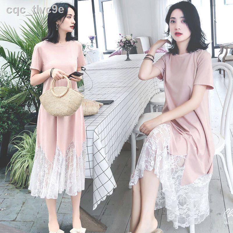 Western style maternity dress suit mid-length lace loose summer skirt super fairy top trend