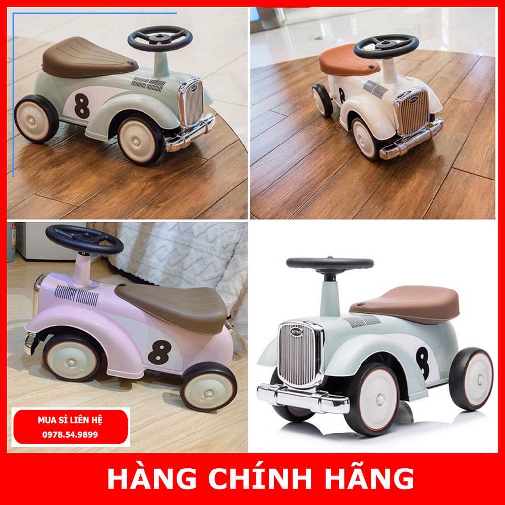 Xe lắc cho bé, Xe chòi chân trẻ em hình có tựa lựng phát nhạc đèn sinh động XLBO