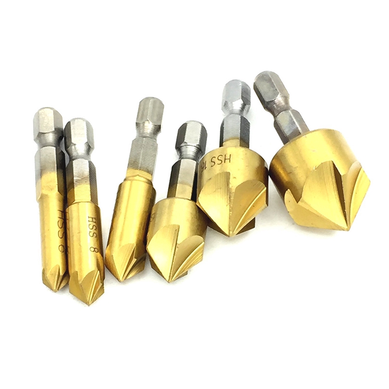 Bộ 5 mũi doa lỗ khoan chuôi lục giác 1 / 4