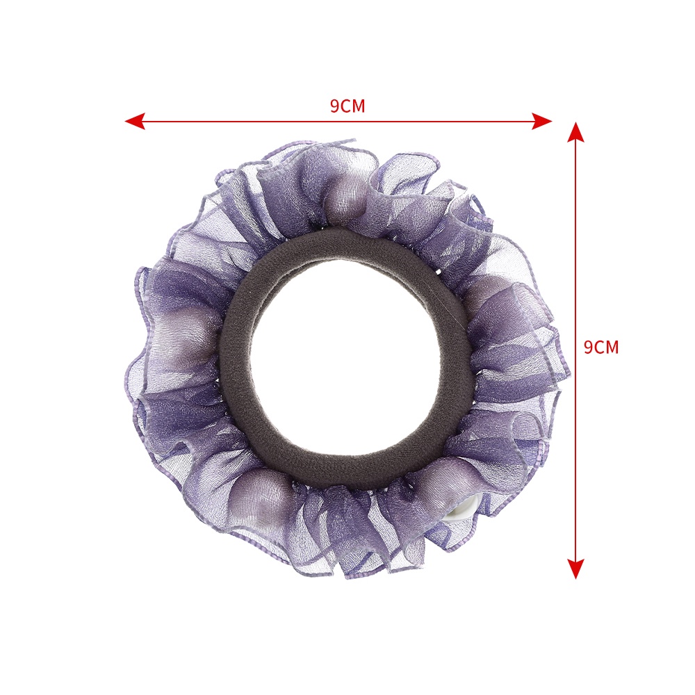 Dây Buộc Tóc Haimeikang Co Giãn Phối Ren Đính Ngọc Trai Giả Thời Trang Hàn Quốc