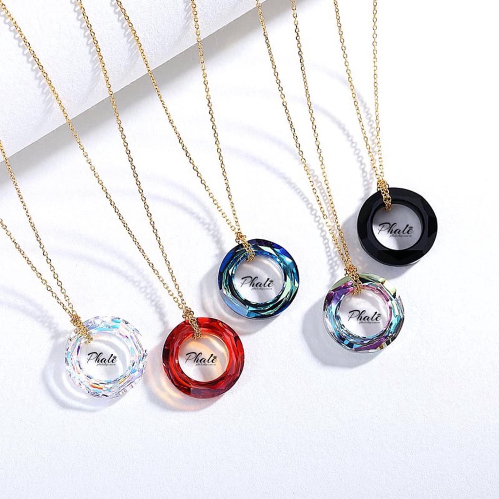 Mặt Dây Chuyền Pha Lê Swarovski Hình Tròn S14mm