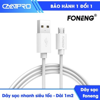 Dây sạc nhanh 5a dài 1m2 foneng x21 – chính hãng