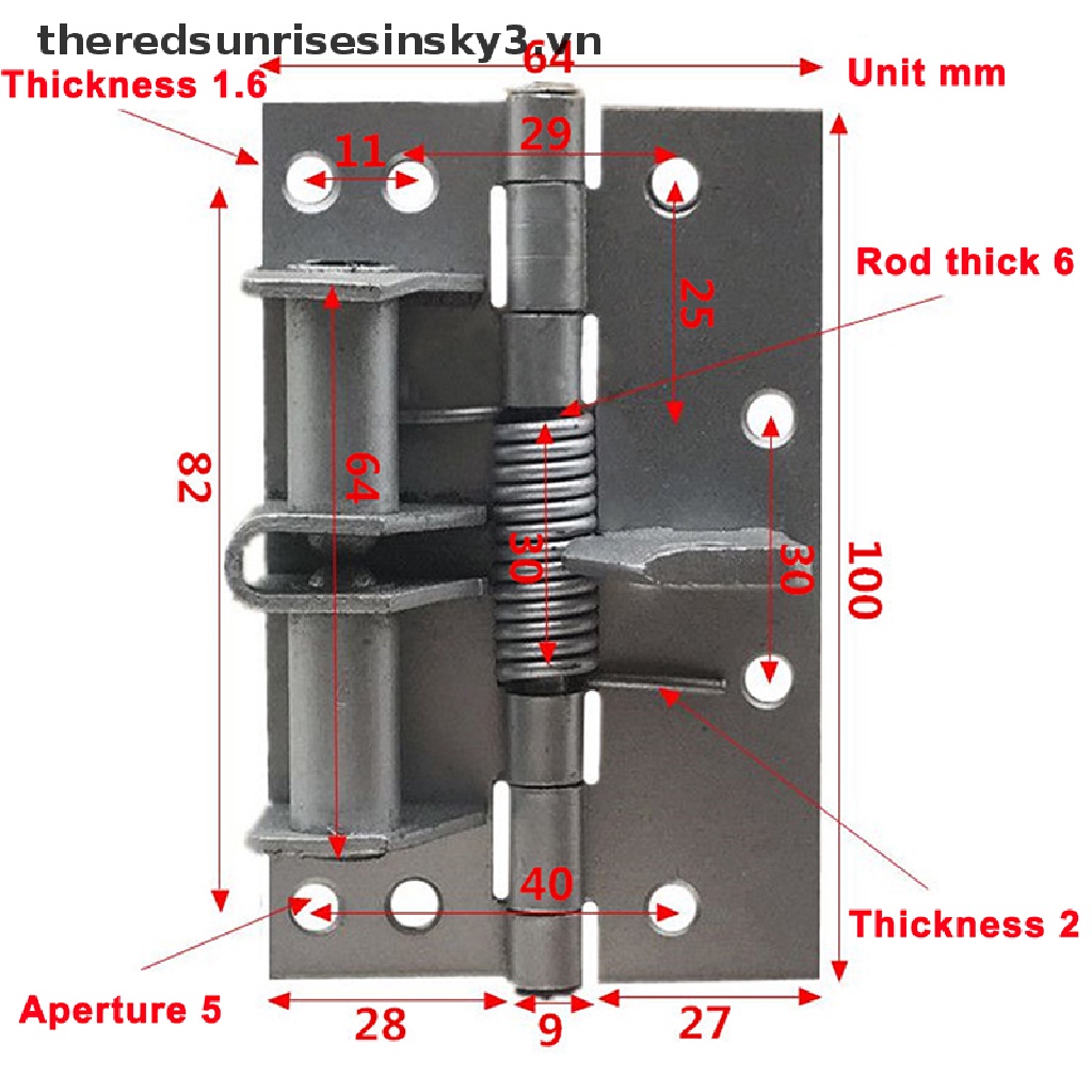 * * Thời Trang Mới * * Bản Lề Đóng Cửa Lò Xo Tự Động Bằng Kim Loại Có Thể Điều Chỉnh
