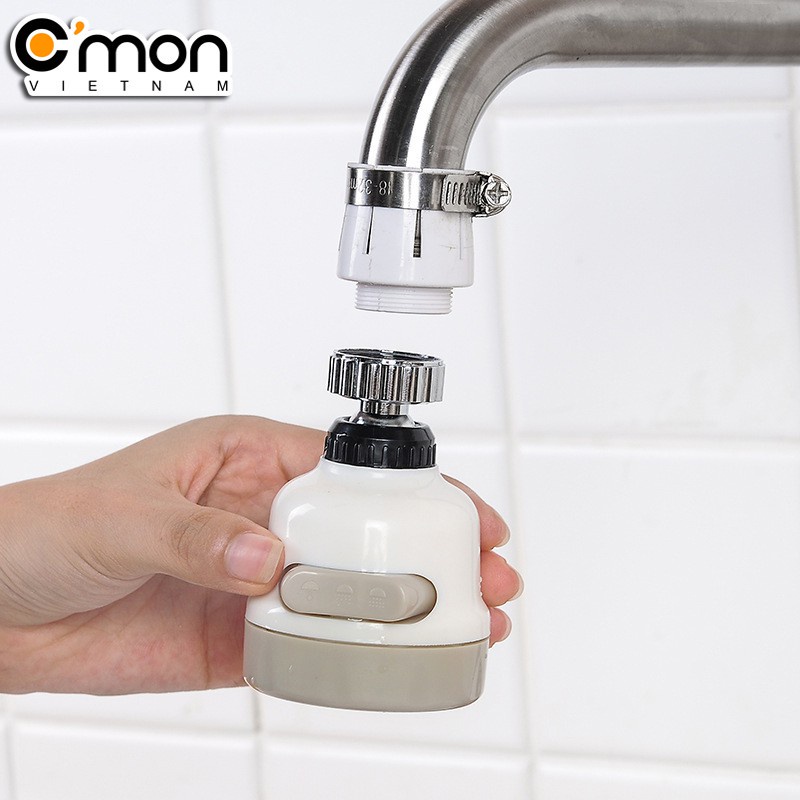 Đầu nối đa năng chuyên dùng cho vòi không có ren C'mon, Lắp đặt cho các loại vòi nước - AZ Store