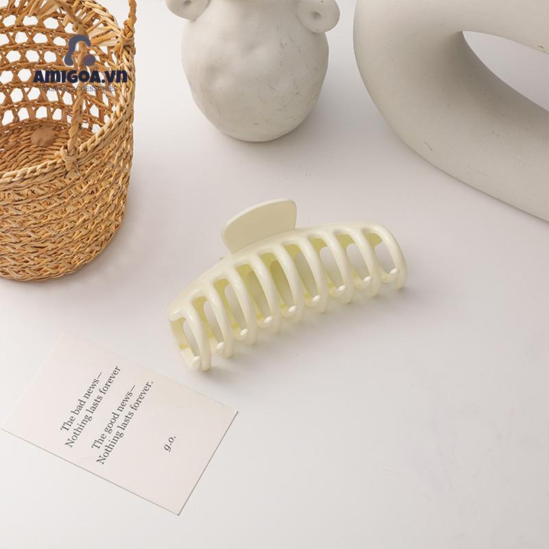 ✨✨ Kẹp Tóc Cỡ Lớn Màu Trắng Ngà Phong Cách Hàn Quốc Thời Trang Cho Nữ