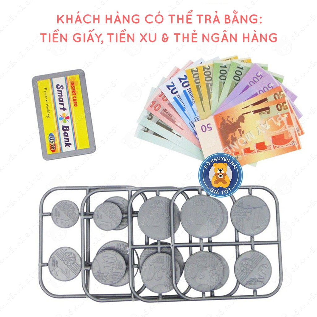 Đồ chơi cho bé  GIÁ SỐC  Đồ chơi máy tính tiền siêu thị mini màu hồng dùng pin cho bé 5901 - Đồ khuyến mãi giá tốt