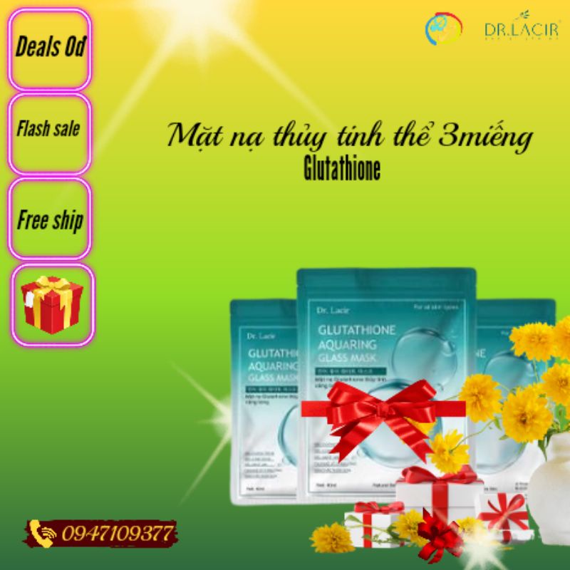[chính hãng + deals sốc] Mặt nạ thủy tinh drlacirlamer 3miếng