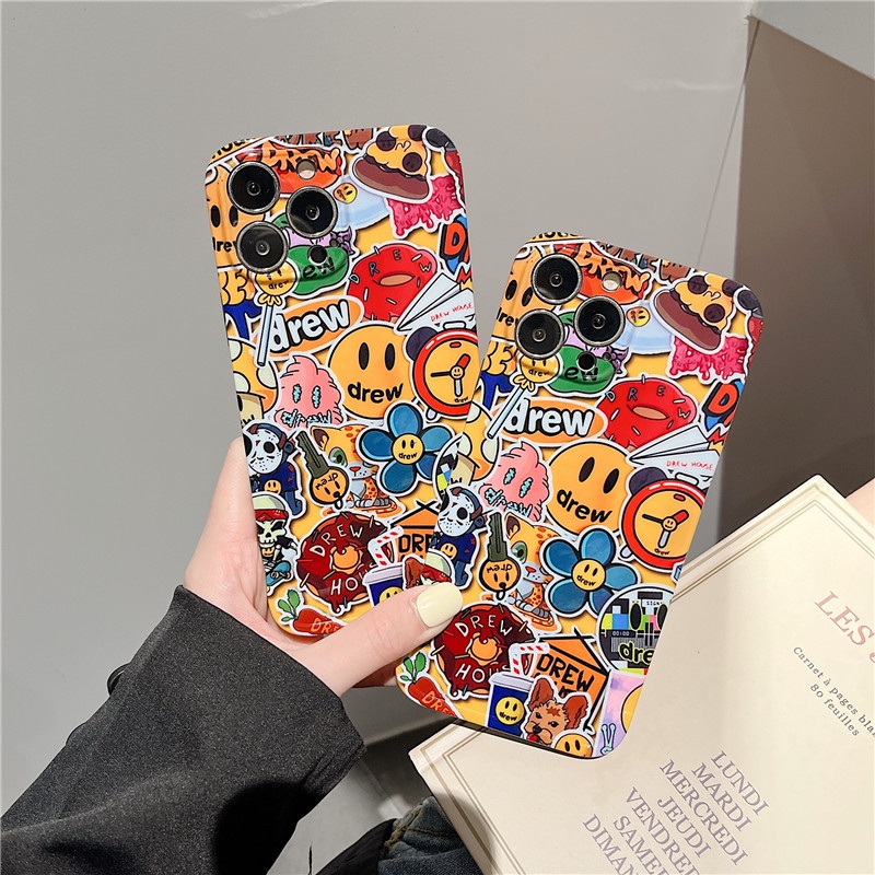 Ốp Điện Thoại IMD Mềm Họa Tiết Hoạt Hình Phong Cách Đường Phố Cho IPhone14 13 12 11 Plus MAX X/XS XR XSMAX 7P/8P