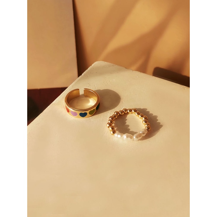 Nhẫ cá tính, Set nhẫn nhẹ nhàng, đơn giản