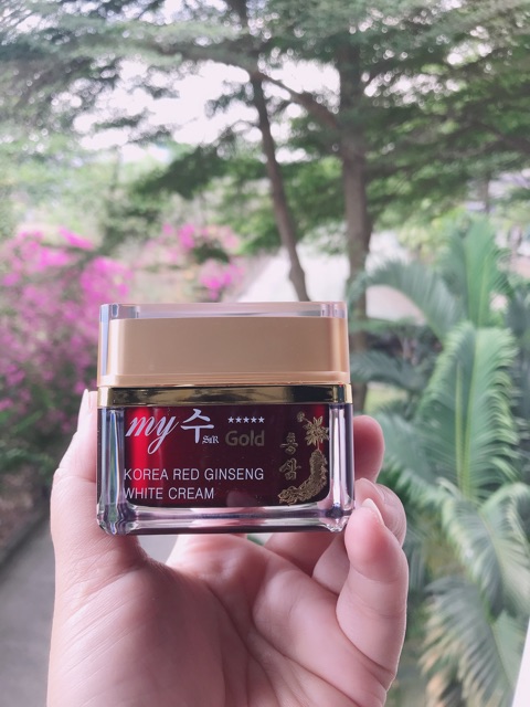 Kem Sâm My Gold Korea Red Ginseng Aqua Wrinkle & Whitening Cream 50ml