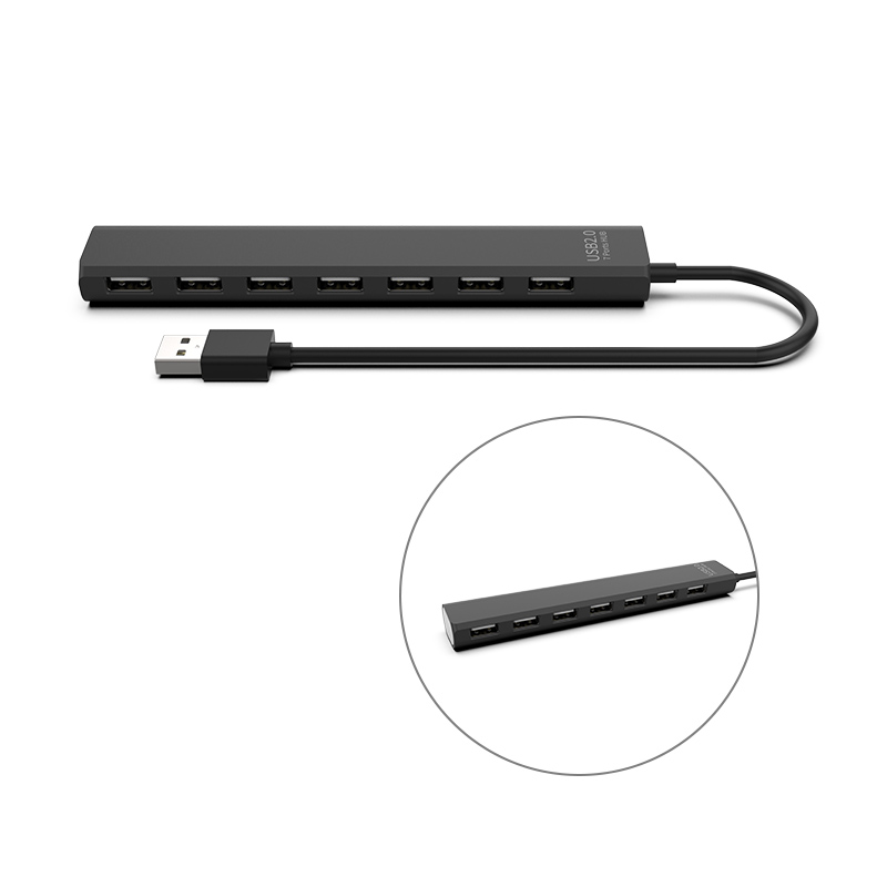 Bộ Chia 7 Cổng Usb 2.0 Tách Rời Có Công Tắc Riêng Biệt