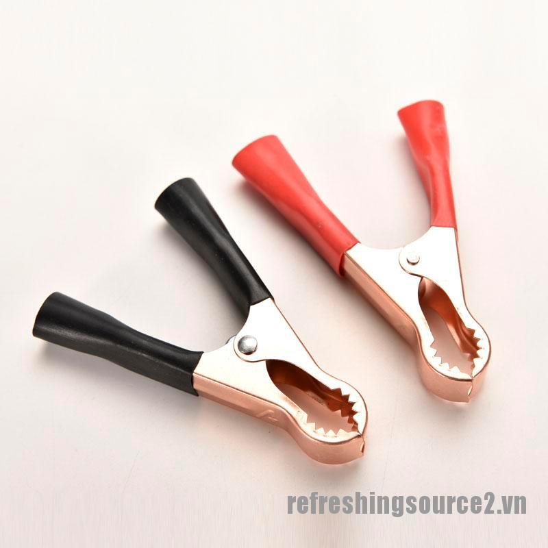 Bộ 2 Kẹp Cá Sấu 50A 80mm Màu Đỏ Và Đen Cho Xe Hơi