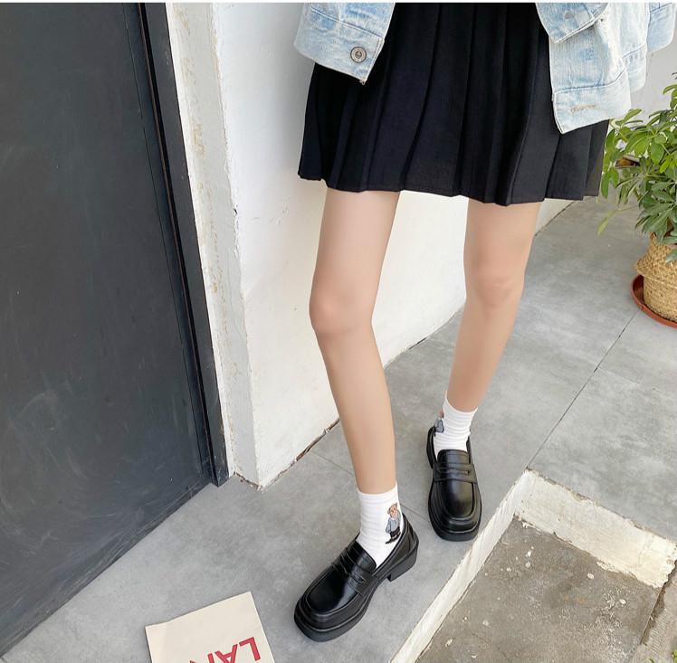 [ Mã 66CBSALE giảm 30K đơn 200K] Giày Đế Dày Phong Cách Anh Quốc Đáng Yêu Dễ Thương Cho Nữ | BigBuy360 - bigbuy360.vn