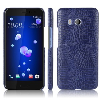 For HTC U11 Case Crocodile Pattern Skin Hard Cover