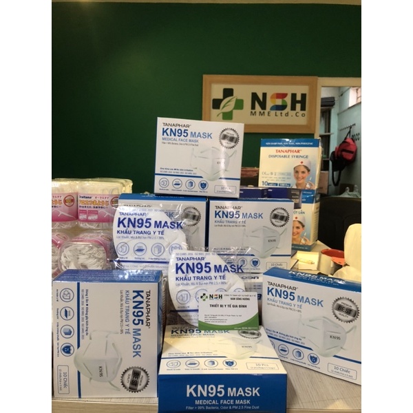 ❤️ ❤️[HỘP 10 CÁI] Khẩu trang y tế KN95 TANAPHAR hộp 10 chiếc KHẨU TRANG N95 KN95 TANAPHAR LỌC BỤI MỊ