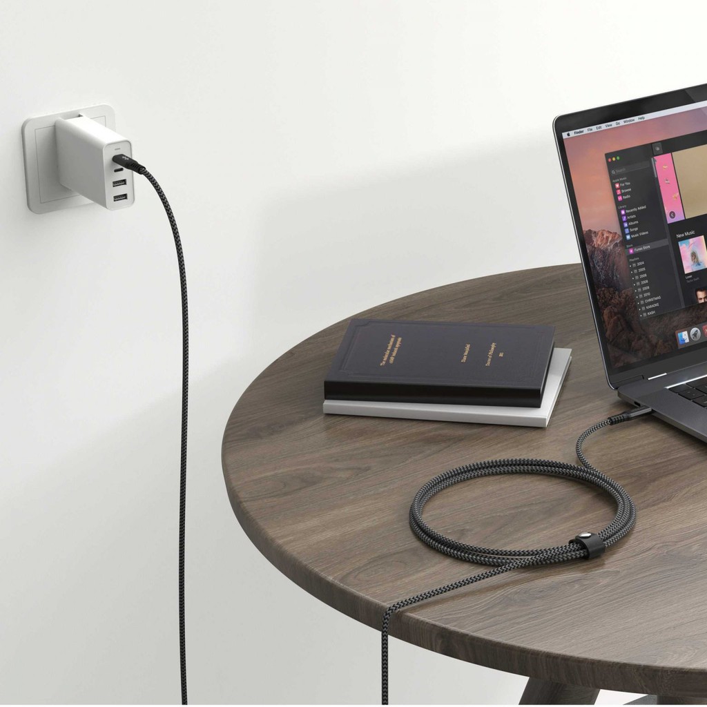 Cáp sạc nhanh HYPERDRIVE USB Type C to C 100W 10Gbps 2M cho Macbook - HD-CBG601