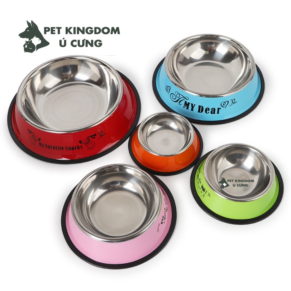 Bát inox cho chó mèo chống lật