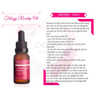Dầu tầm xuân Trilogy rosehip oil 20ml