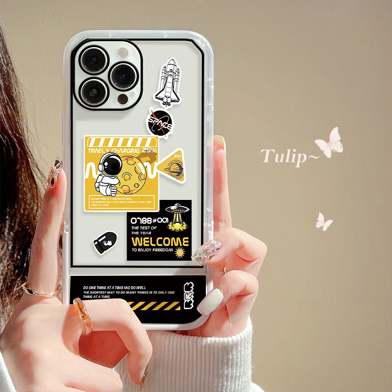 Ốp Điện Thoại TPU Chống Sốc / Rơi Vỡ In Hình Phi Hành Gia Cho IPhone 13 11 12 Pro MAX 8 7 Plus 6 6S Plus X XS MAX XR SE 2020