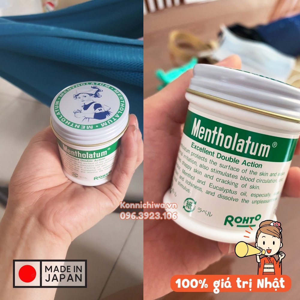 Dầu cù là ROHTO Mentholatum lọ 75gr | Cao bôi giảm nghẹt mũi, nhức đầu, đau cơ, côn trùng cắn | Hàng nội địa Nhật