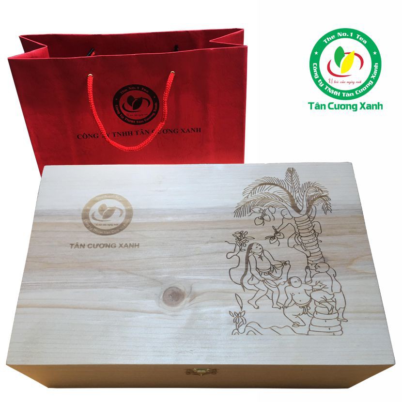 Chè Đinh Tân Cương Hộp Gỗ Thông 400G TÂN CƯƠNG XANH | BigBuy360 - bigbuy360.vn