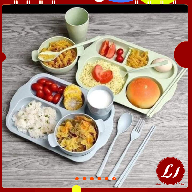 Bộ KHAY CƠM LÚA MẠCH 6 CHI TIẾT