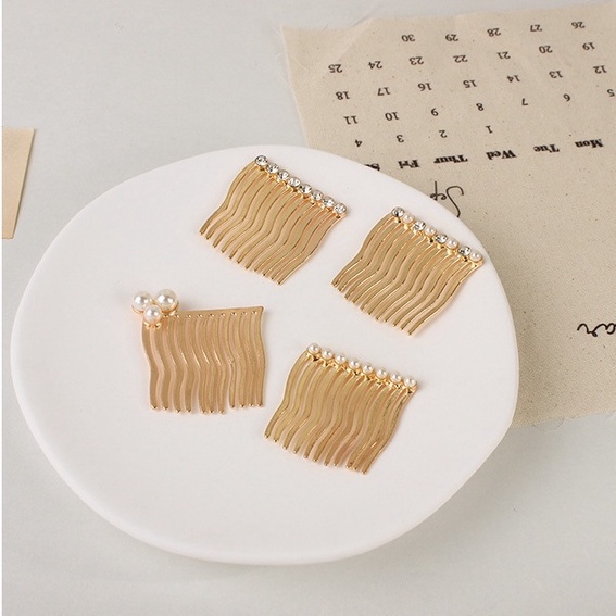 Kẹp Tóc Mái Bằng Kim Loại Đơn Giản Dễ Thương Cho Nữ