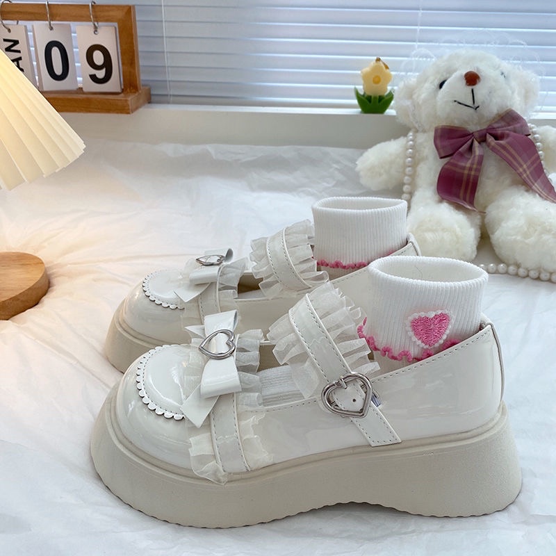 SẴN  GIÀY LOLITA NƠ PHONG CÁCH TIỂU THƯ DỄ THƯƠNG ĐÁNG YÊU ĐẾ CAO 5CM