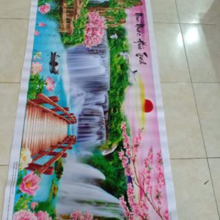 Tranh đính đá Non nước hữu tình (2m*90cm)