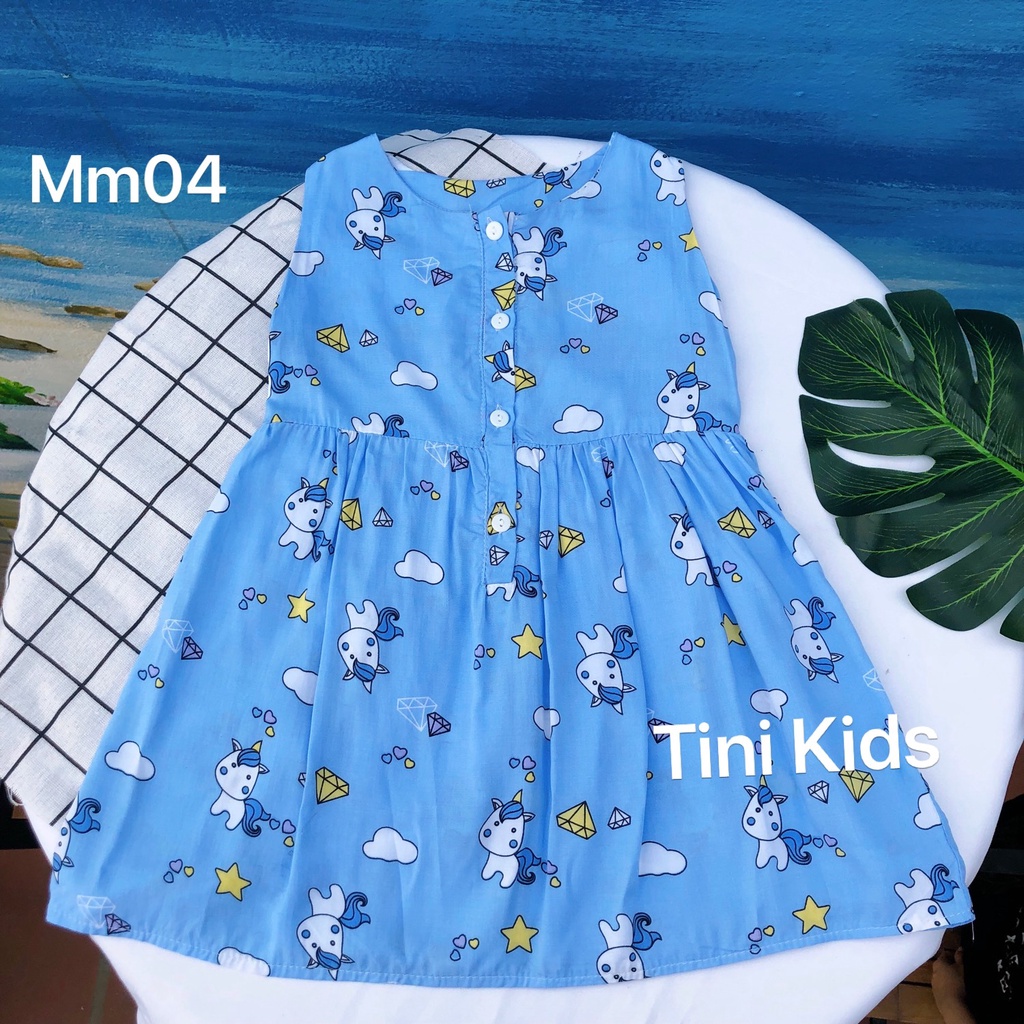 Đầm Lanh Bé Gái, Váy Lanh Mùa Hè Mặc Mát, Mềm, Mịn Cho Bé Yêu Moonykids