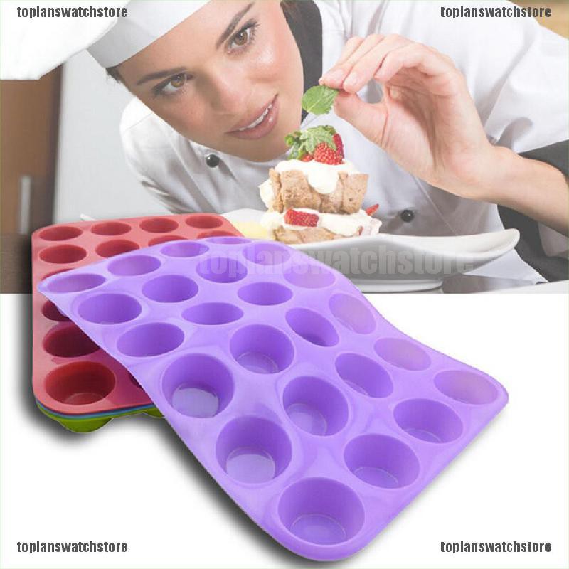 Set 24 Khuôn Silicone Làm Bánh Muffin Mini Tiện Dụng