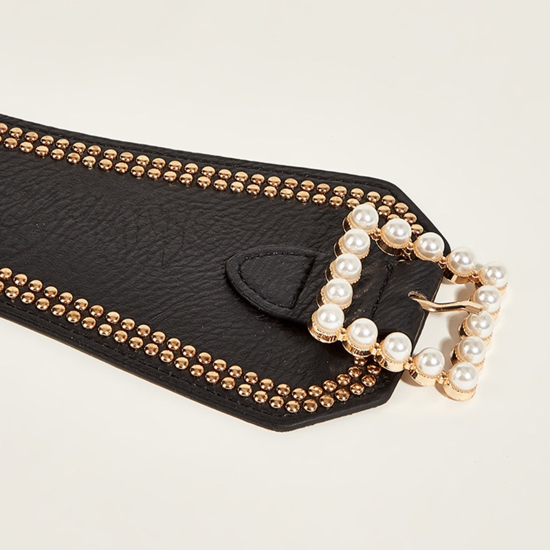 Thắt Lưng Nữ Giả Da Bản Rộng Co Giãn Nhiều Màu Sắc Phong Cách Vintage