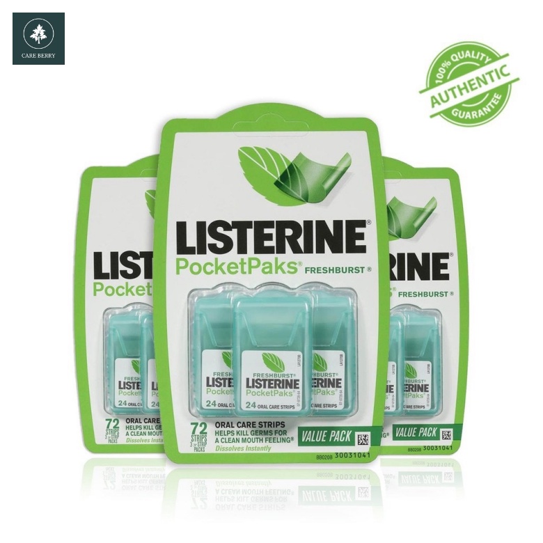 Miếng ngậm thơm miệng Listerine Pocketpaks 72 miếng