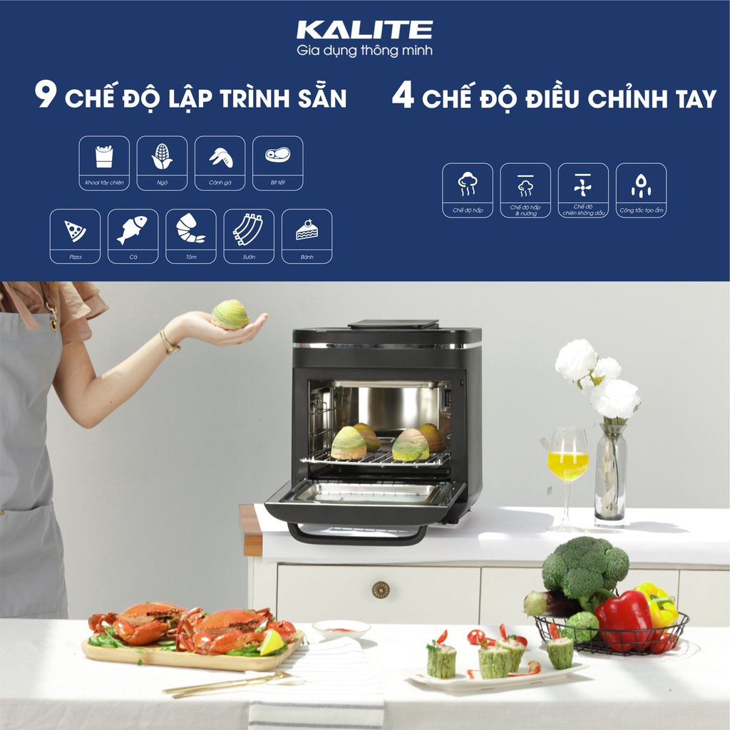 Nồi Chiên Không Dầu công nghệ mới Kalite Steam Pro X 15L (New 2022) Hàng Chính Hãng