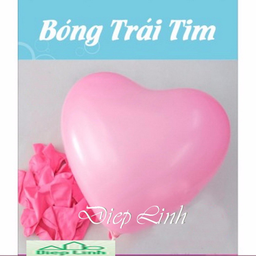 Bộ 10 bong bóng trái tim hàng Thái Lan loại 1 màu và nhiều màu loại 6 inch