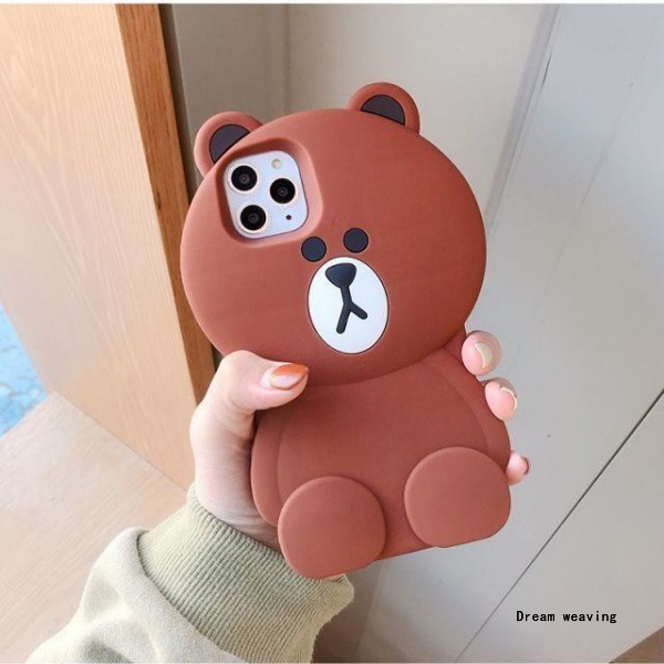 Ốp Điện Thoại Hình Gấu Nâu Hoạt Hình Cho iPhone 6 / 6plus / 6splus / 7 / 7plus / 8 / 8plus / x / xs / 11 / 12 / 13 / 14 / pro / max