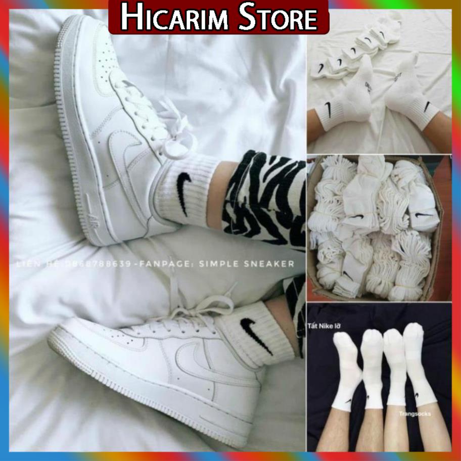 Tất Cao Cổ Nam Nữ Màu Trắng Cực Hot Dễ Phối Với Tất Cả Các Mẫu Giày Thể Thao - SABO Store