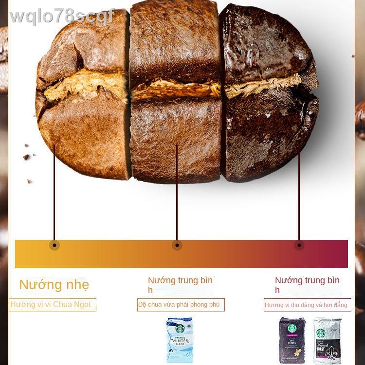 ◕ ⊙۞[Cà phê hạt Starbucks nhập khẩu từ Ý, cà đen Mỹ, không đường, tan ngay chất béo, mới xay, giải khát