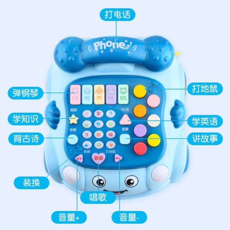 Đồ chơi điện thoại oto phát nhạc, đồ chơi có nhạc phát triển thính giác cho bé loại to