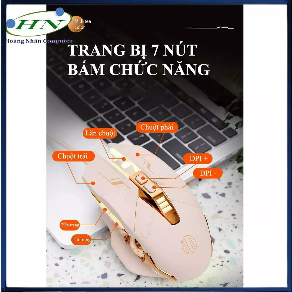 Chuột gaming INPHIC PW5N có dây đèn led RGB với tốc độ chuột lên đến 4000DPI