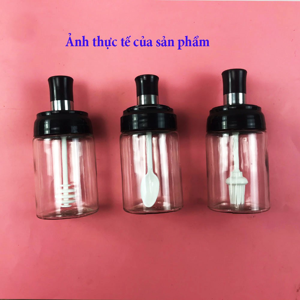 Hũ Đựng Gia Vị-Lọ Gia Vị Kèm Thìa,Phết Dầu,Quét Mật Ong Chất Liệu Thủy Tinh cường lực (tempered glass) do ducstore PP | BigBuy360 - bigbuy360.vn