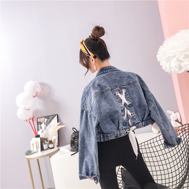 ⚡️ Áo Khoác Jeans Đan Dây Lưng - 050