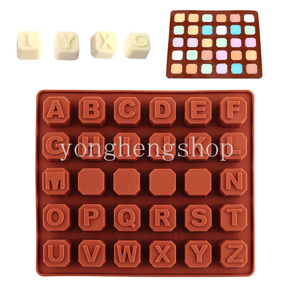 Khuôn Silicone làm bánh tạo hình chữ cái tiếng Anh 3D độc đáo tiện dụng