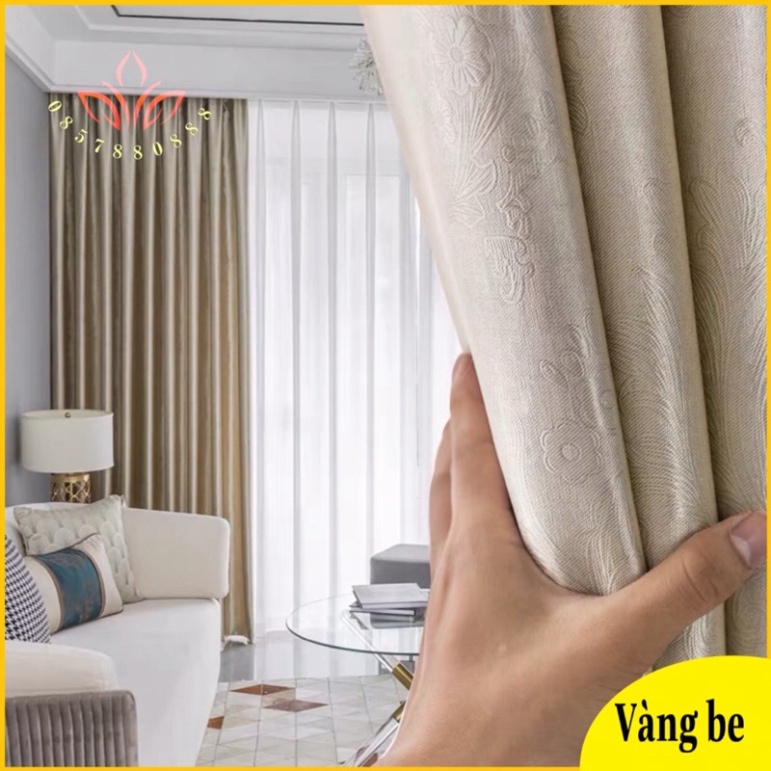 Rèm 3 lớp dệt tinh sảo , rèm vải che nắng ải gấm