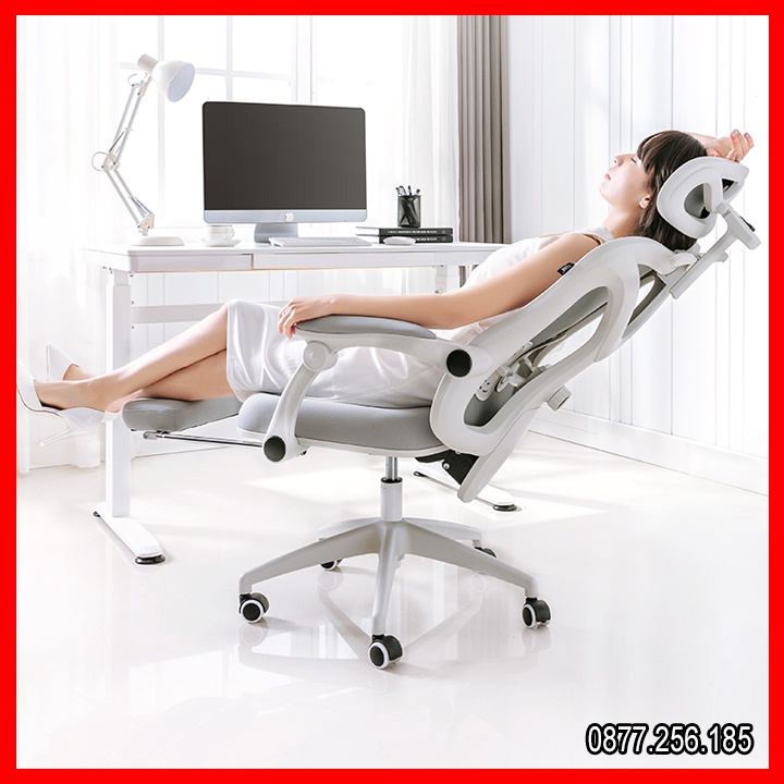Ghế Xoay Văn Phòng Công Thái Học Ergonomic Lưng Lưới Cao Cấp Omega M083 Có Gác Chân, Tựa Đầu, Ngả Lưng Thư Giãn