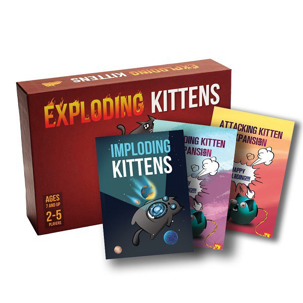 Jabi Toys - Combo Mèo Nổ Tung Thế Giới: Mèo nổ Exploding Kittens + 3 bản mở rộng