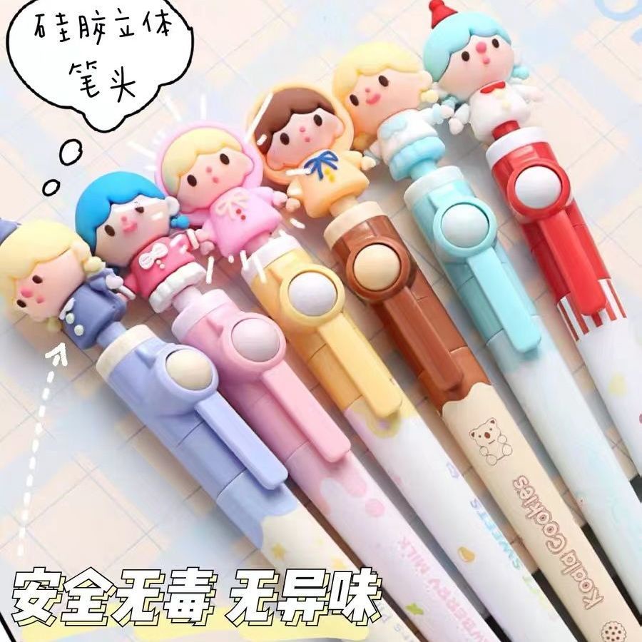 Bút Bi Mực Đen Ngòi 0.5Mm Thiết Kế Dễ Thương Cho Học Sinh